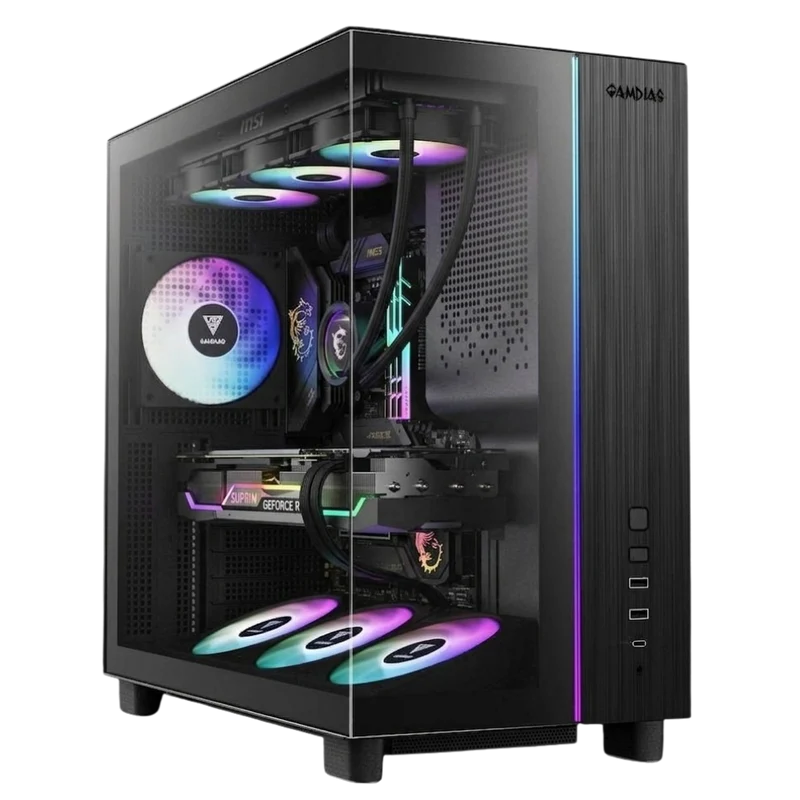 BREUNOR KAMAITACHI - PC Gaming i9 14900K Fino a 6.00Ghz , RX 9070 XT 16GB, RAM 32GB DDr5 6000MHz, SSD 1000GB NVMe, Dissipatore a Liquido 360mm, Windows 11 PRO