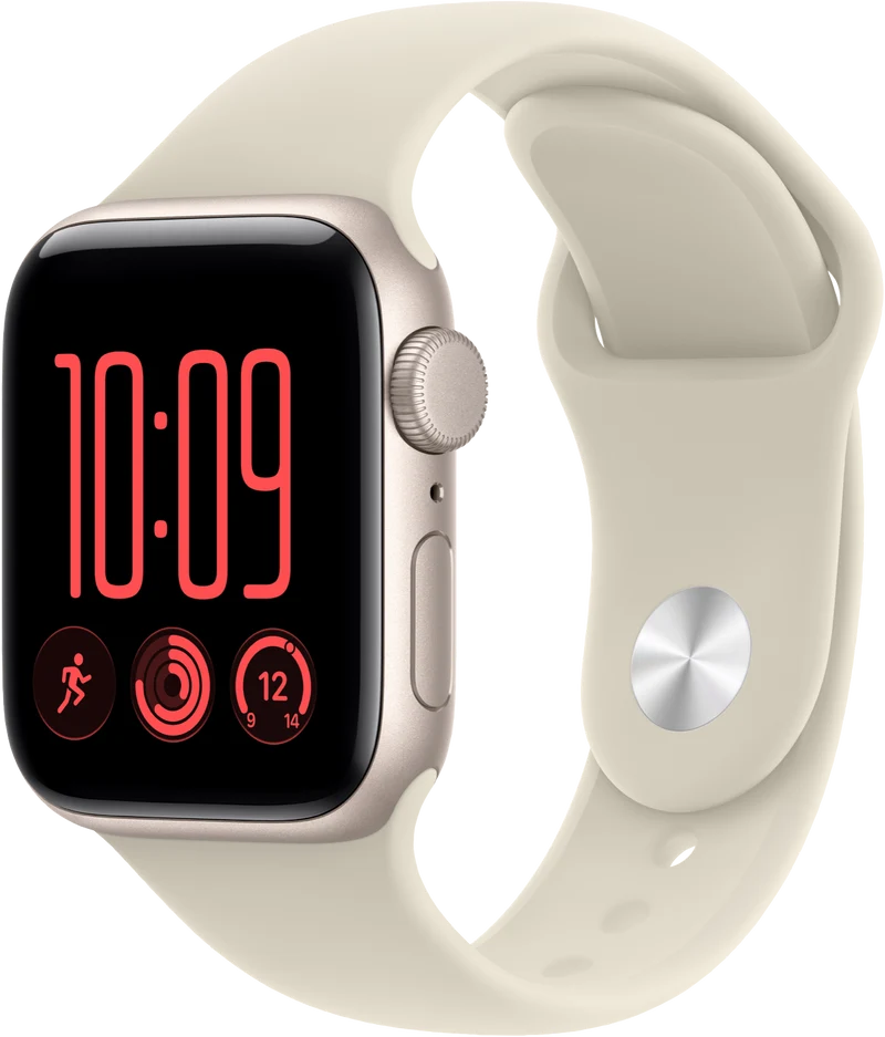 Apple Watch SE 3 GPS 40mm Starlight Aluminium Case Sand Sport Band S/M
