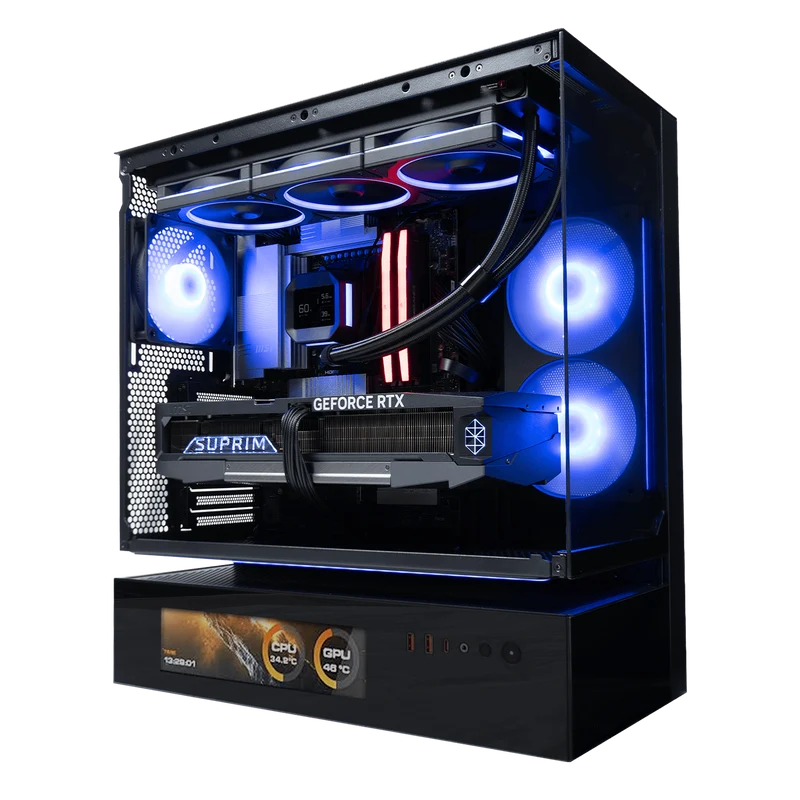 BREUNOR SPARTAN - PC Gaming Ryzen 7 9850X3D, RTX 5080 16GB, Ram 32GB DDR5 6000MHz, SSD 2000GB NVMe, Dissipatore a Liquido 360mm, Windows 11 Pro
