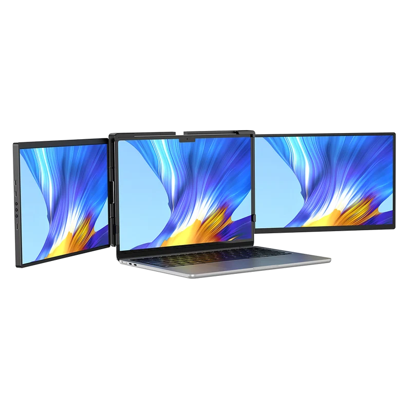 BE14BF | Tri Screen Laptop Business Monitor Extender Triple Display Portable Workstation