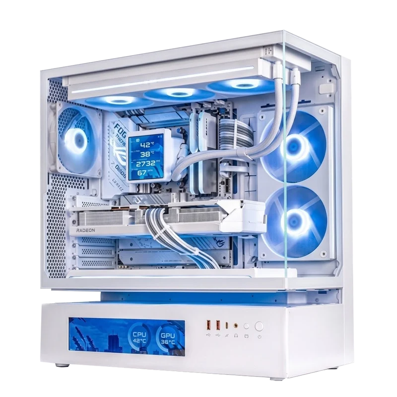 BREUNOR HINAKI - PC Gaming Ryzen 7 9800X3D, RTX 5090 32GB , RAM 32GB DDr5 6000MHz WHITE, SSD 2000GB NVMe, Dissipatore a Liquido 360mm WHITE, Windows 11 PRO