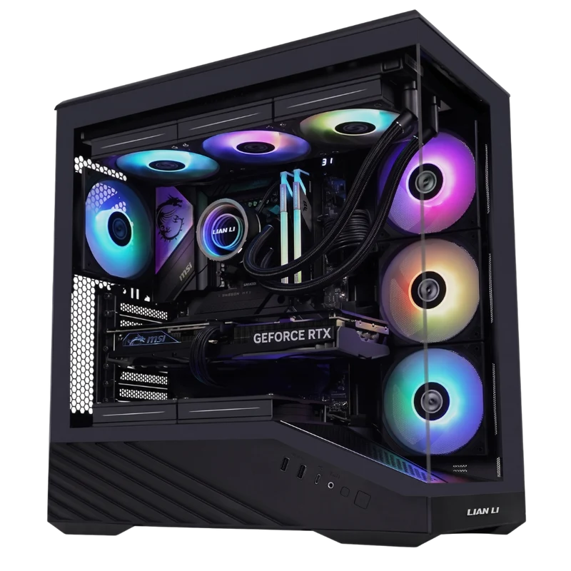 BREUNOR ARES - Pc Gaming Ryzen 7 5800X 8 Core, RTX 5070 12Gb, RAM 32Gb DDR4 3200Mhz, SSD NVMe 1000Gb, Dissipatore a Torre LCD , Windows 11 Pro
