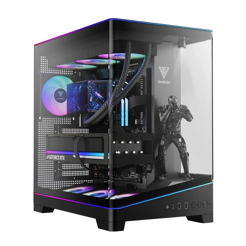 BREUNOR NANAMI PREMIUM - PC Gaming Ryzen 7 9850X3D , RTX 5070 Ti 16GB, Ram 64Gb DDR5 6000MHz, SSD NVMe 2TB, AIO 360mm DISPLAY , Windows 11 pro