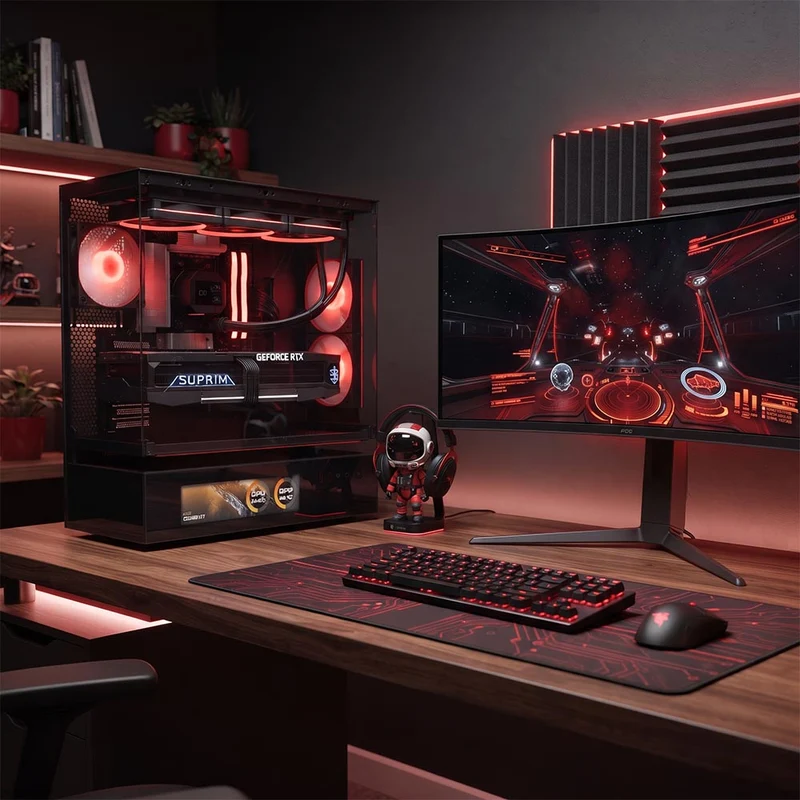 BREUNOR AGARES - PC Gaming Intel i9 14900K, RTX 5080 16GB, RAM 32GB DDr5 , SSD 2TB NVMe, Dissipatore a Liquido 360mm, Windows 11 PRO
