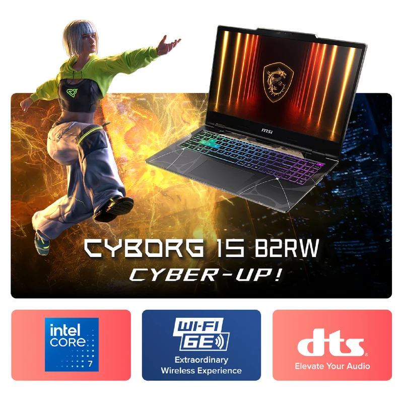MSI Cyborg 15 15.6" i5 16GB 512GB RTX 5050 8GB Gaming Laptop