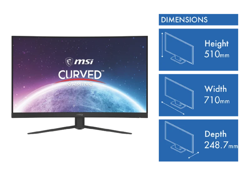 MSI 32" FHD 250Hz Curved Gaming Monitor