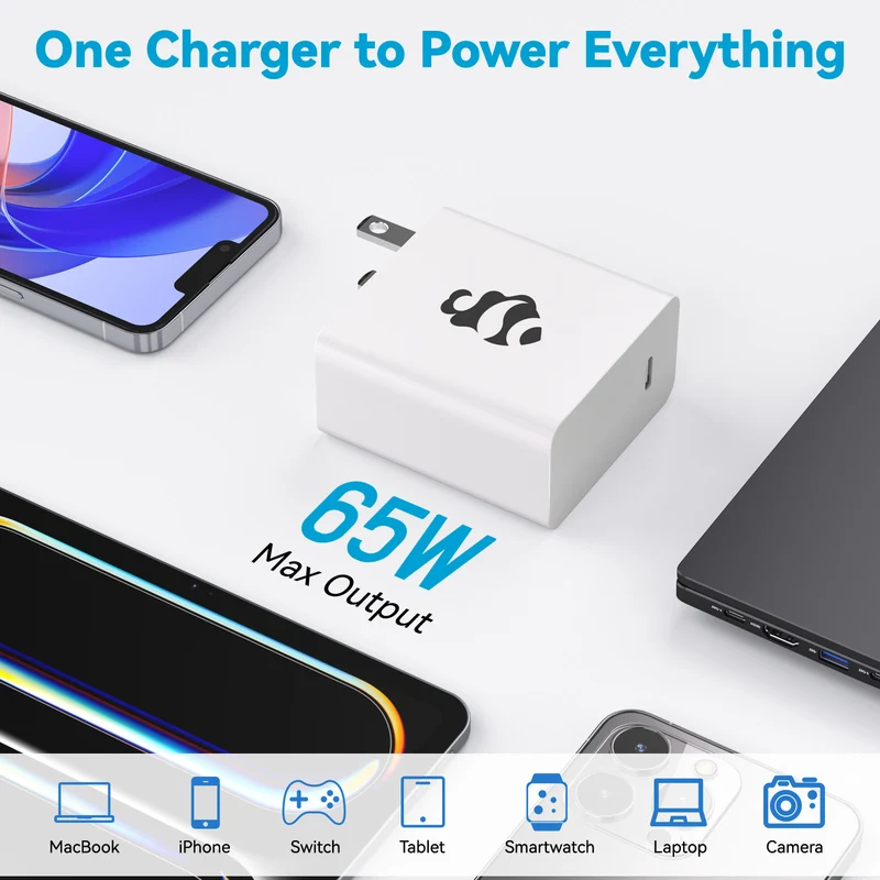 NIMO USB-C 65W/100W PD Laptop Charger with Cable