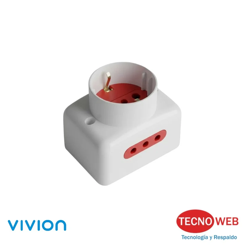 Tomacorriente de pared 1x Schuko + 2 x 3 Linea Vivion