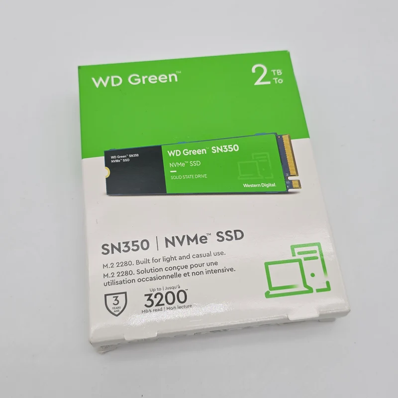Western Digital WD Green SN350 2TB M.2 NVMe SSD, Internal Gaming Solid State Drive Storage