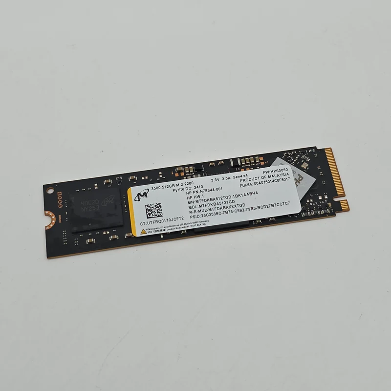 Micron 3500 512GB M.2 NVMe Gen4 SSD, Internal Gaming Solid State Drive Storage