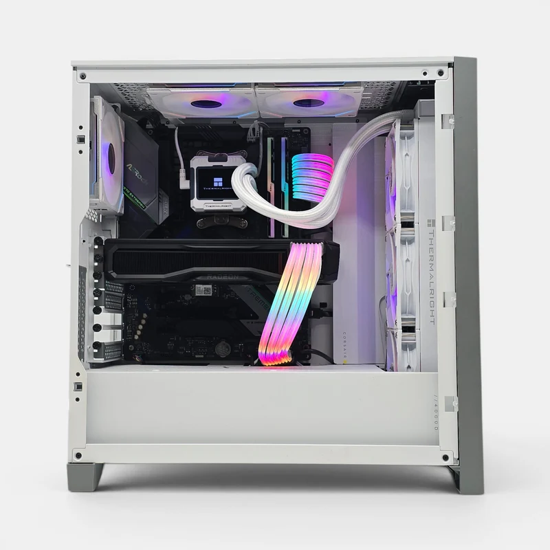 RX 7900 XT, Ryzen 5800X, 256GB NVMe SSD, 32GB RAM, Custom White Liquid Cooled Gaming PC