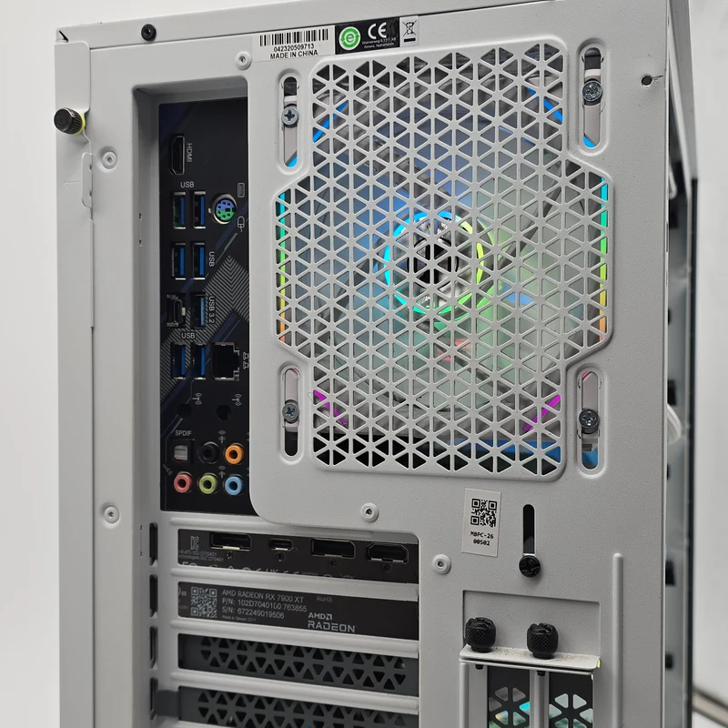 RX 7900 XT, Ryzen 5800X, 256GB NVMe SSD, 32GB RAM, Custom White Liquid Cooled Gaming PC