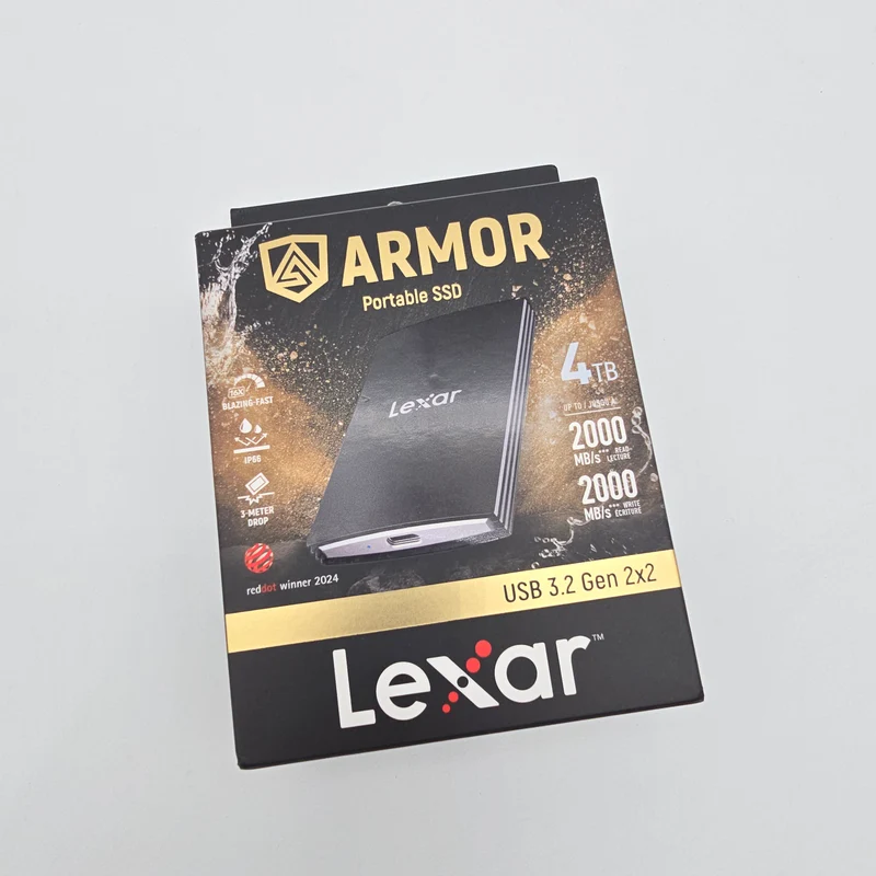 Lexar Armor 700 4TB USB 3.2 Gen 2x2 Portable SSD, External Solid State Drive Storage