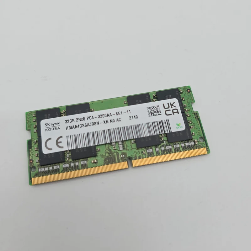 Sk Hynix 32GB DDR4, 3200MHz, SODIMM Laptop Memory RAM (1x32GB)
