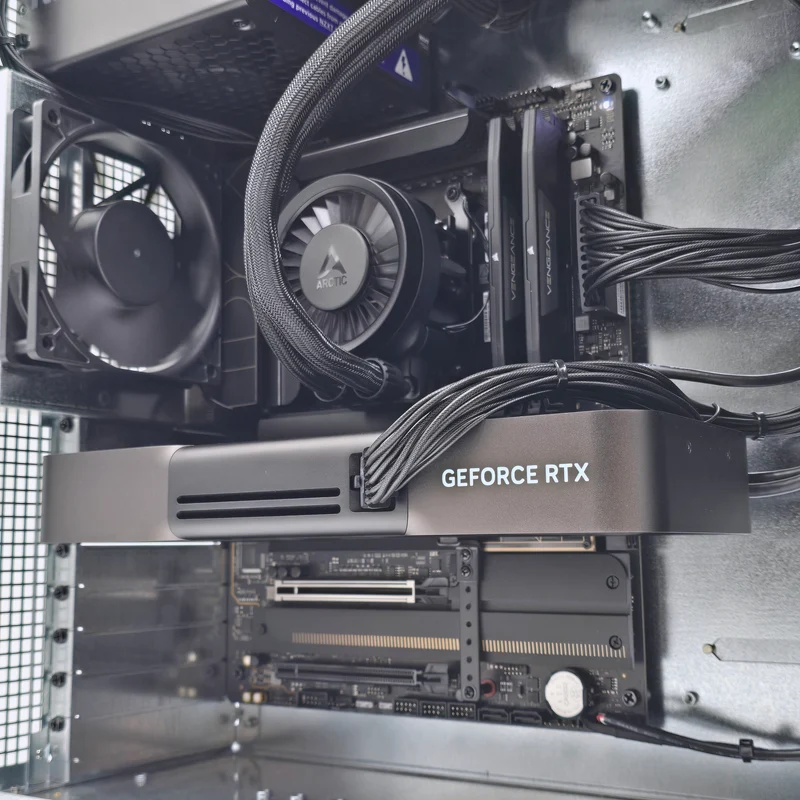 RTX 5090, AMD Ryzen 9 9950X, 64GB DDR5 RAM, 4TB 9100 PRO Gen 5 NVMe, Custom High End Liquid Cooled AMD/NVIDIA Workstation PC for AI, LLM, ML
