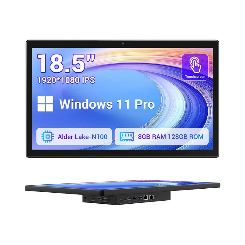HIGOLEPC F18 18.5" Industrial Touchscreen Panel PC, Intel N100, 8GB/128GB, Windows 11 Pro, Dual 2.5GbE