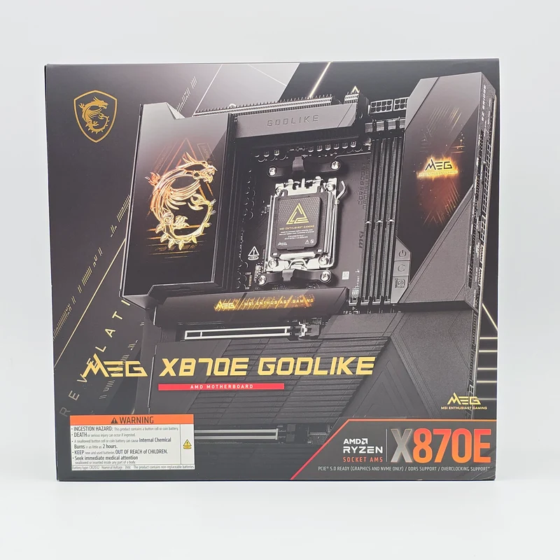 MSI MEG X870E Godlike, Socket AM5, ATX Desktop Gaming Motherboard