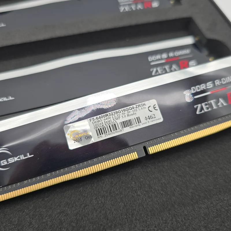G.Skill Zeta R5 64GB DDR5 RAM, 4x16GB, 6400MHz, CL32-39-39-102 Desktop Memory RAM R-DIMM, Workstation Gaming PC