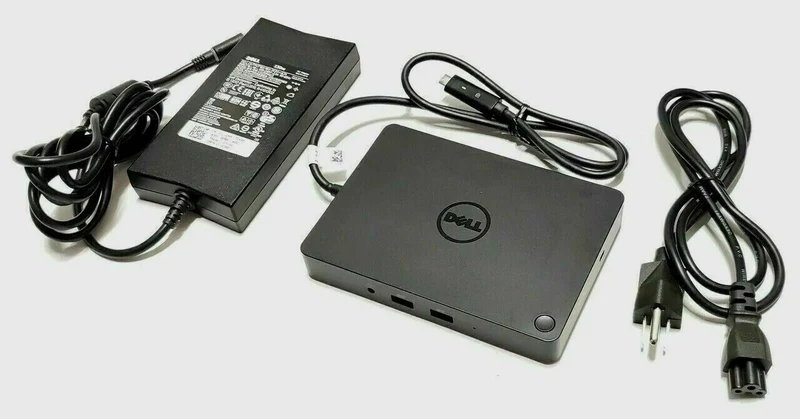 Dell K17A001 - WD15 Docking Station K17 K17A, USB-C 4K - HDMI, VGA, 5X USB Ports, Mini DisplayPort
