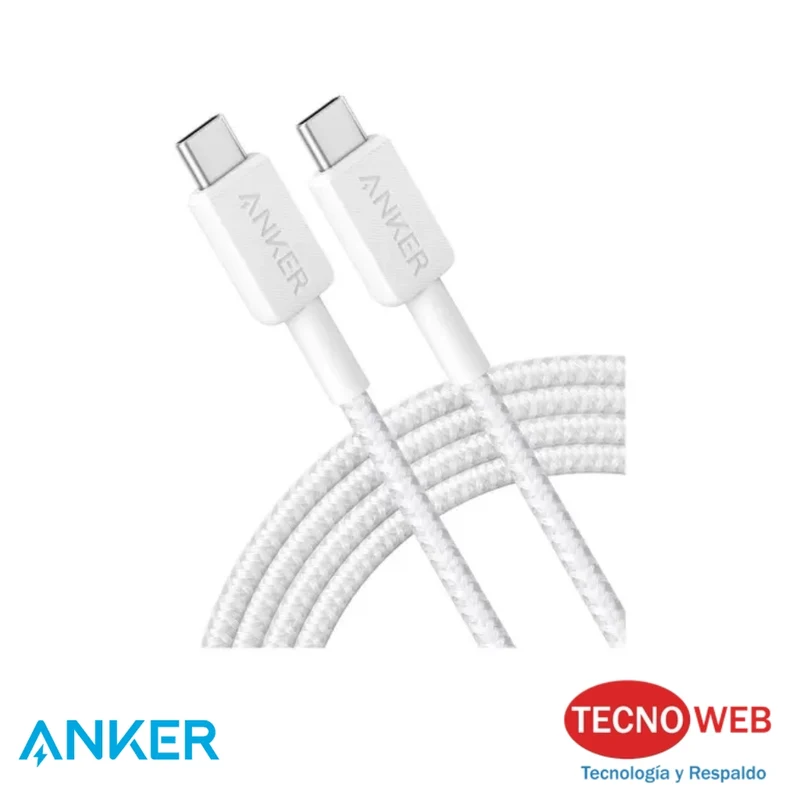 Cable USB-C Macho/Macho Blindado de Carga Rápida 60W Anker 1.80Mts