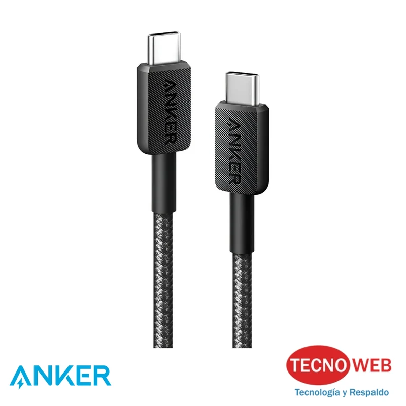 Cable USB-C Macho/Macho 1mt Carga Rápida 60w Anker 322