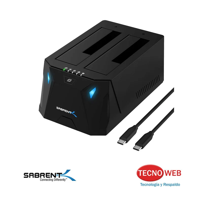 Dock Doble Bahia Clonador Discos SSD HDD USB-C Sabrent