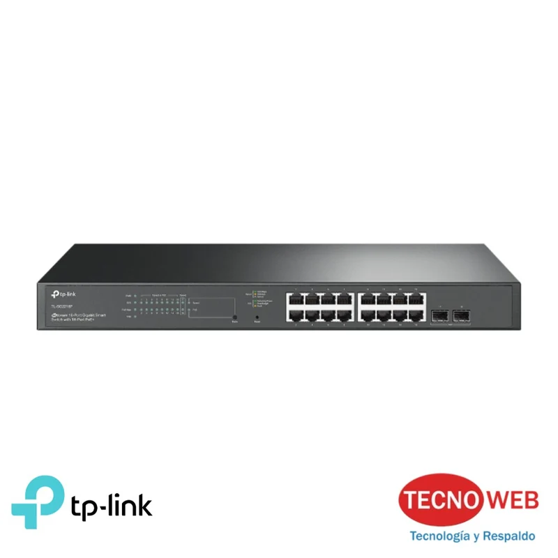 Switch inteligente Gigabit de 18 puertos con PoE+ de 16 puertos TL-SG2218P