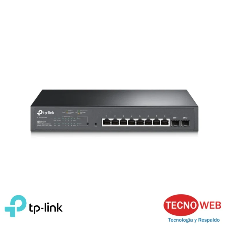 Switch Smart Gigabit de 10 puertos con 8 puertos PoE+ TL-SG2210MP