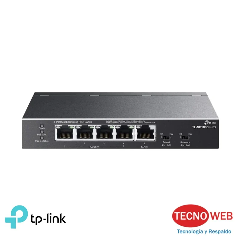 Switch 5 Puertos Poe++ Tp-link SG1005P-PD
