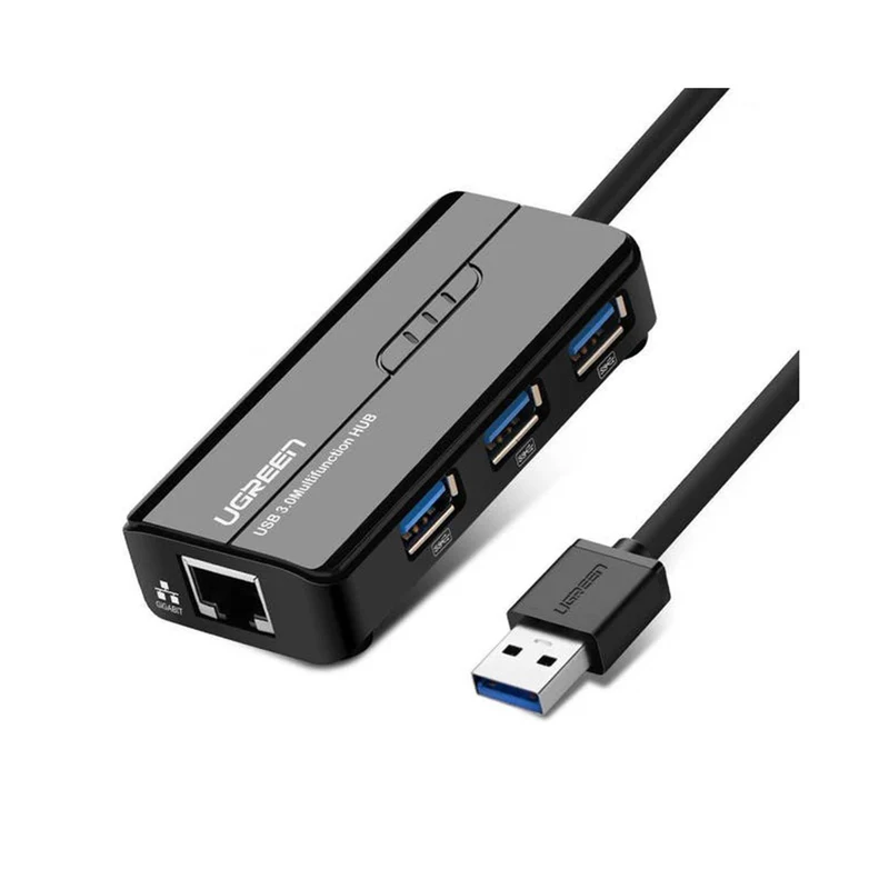 UGreen Usb 3.0 Hub with Gigabit Ethernet Adapter - 20265