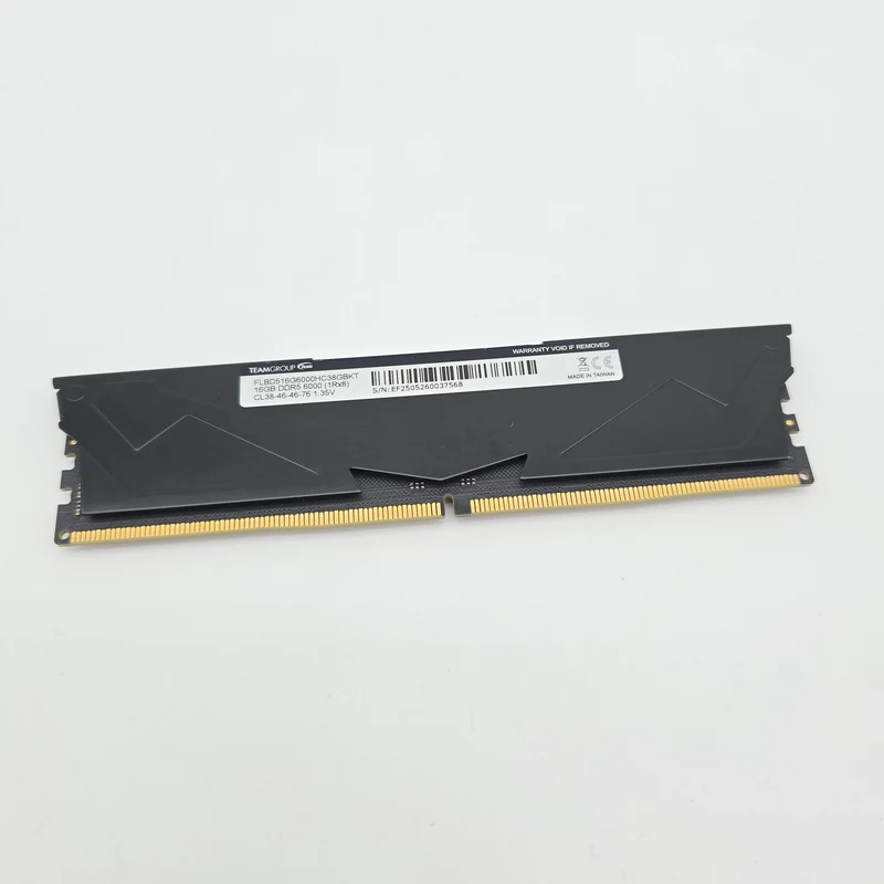 TeamGroup T-Force Vulcan 16GB DDR5, 6000MHz, Cl38-46-46-76, Desktop Gaming Memory RAM (1x16GB)