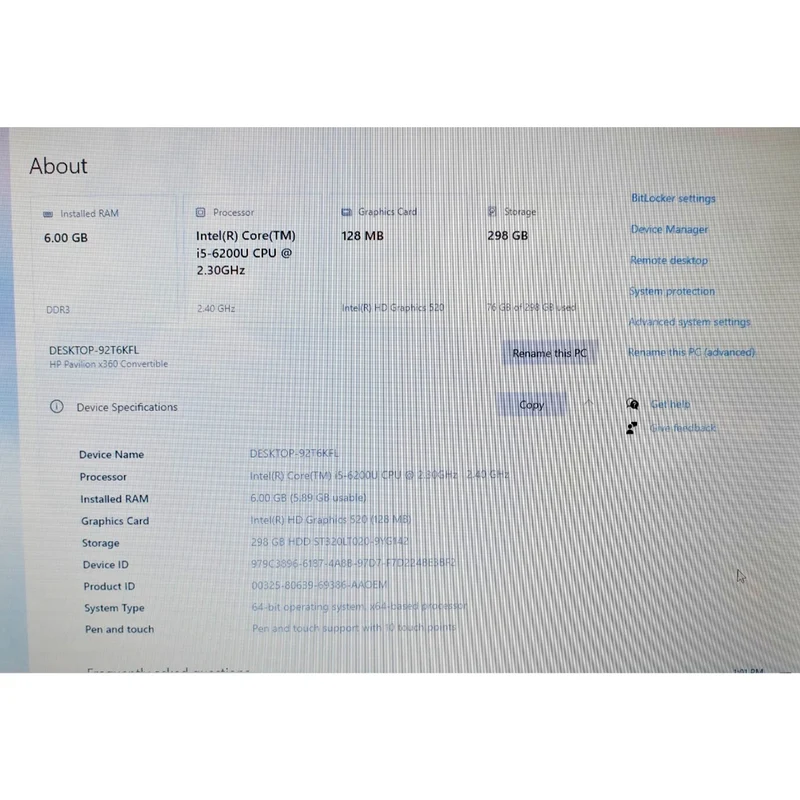 PURPLE HP 15-bk076nr Laptop 15.6" FHD Touchscreen Laptop Intel Core i5-6200U @ 2.30 GHz (6GB RAM 320GB HDD) Windows 10 Home