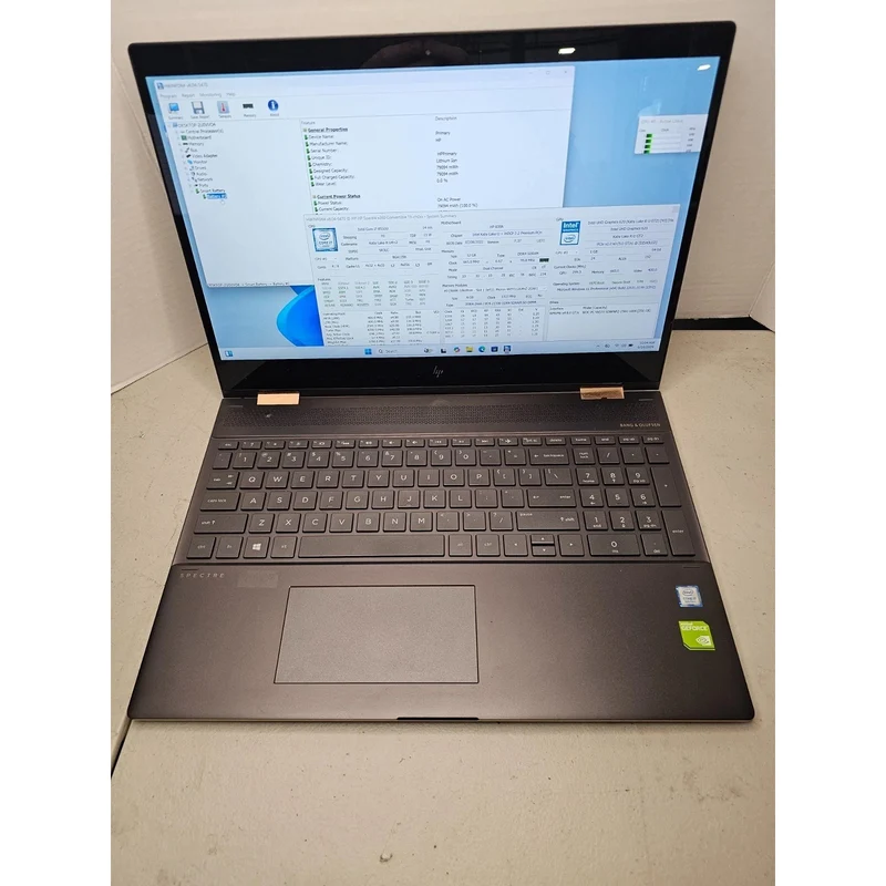 HP Spectre x360 15 15.6" 2-in-1 Laptop, Intel Core i7-8550U (12GB RAM 256GB SSD) Windows 11, NVIDIA MX150