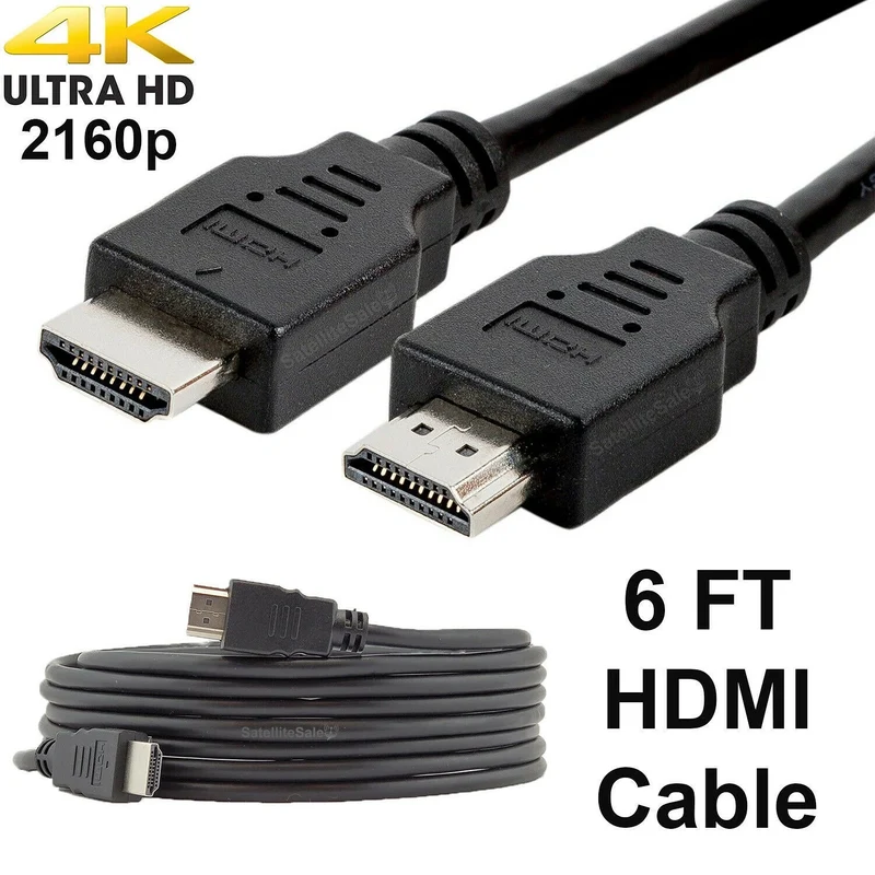 6 FT High-Speed 1.4 HDMI Cable PVC 2160p For Laptop, TV, Computer, Desktop