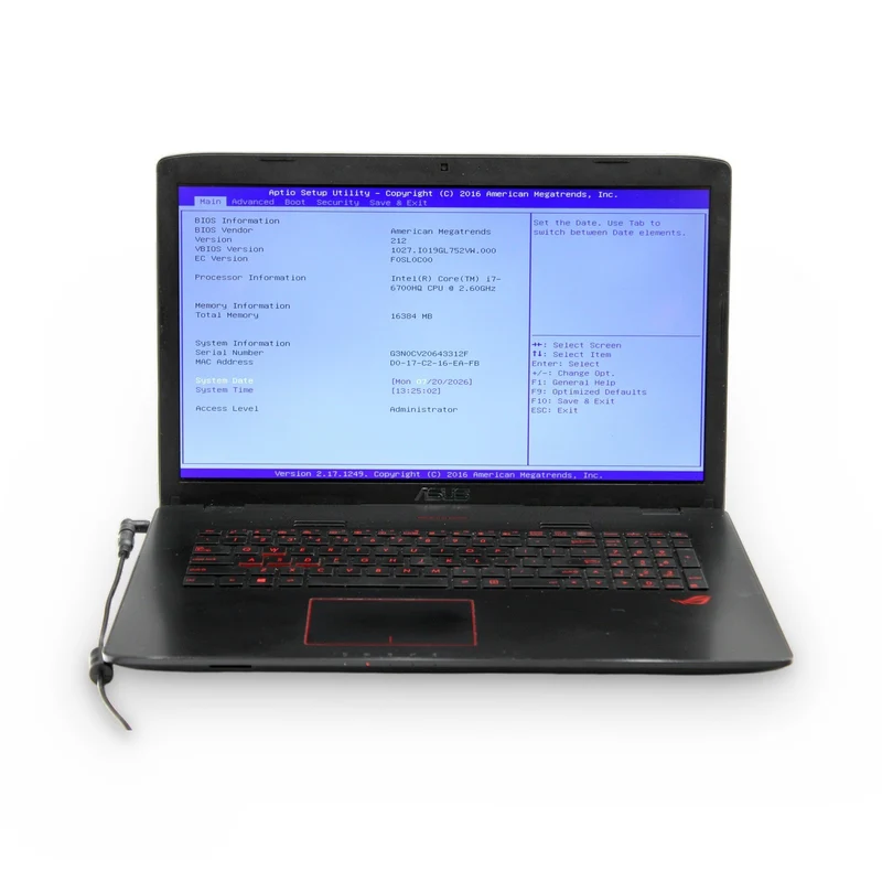 ASUS ROG GAMING LAPTOP, GL752VW, 17.3", INTEL i7-6th Gen (16GB RAM, 128GB SSD + 1TB HDD) NVIDIA GTX 960M, WINDOWS 11