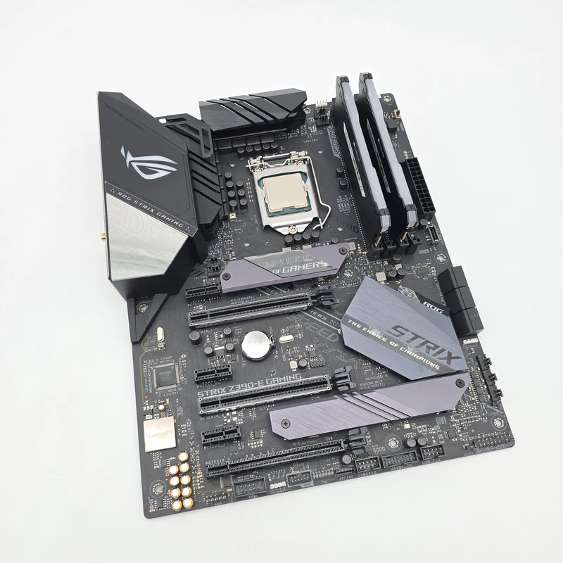 ASUS ROG STRIX Z390-E Gaming Motherboard, Intel Core i9-9900K, Corsair Vengeance RGB 32GB DDR4 Desktop Gaming Memory RAM Combo