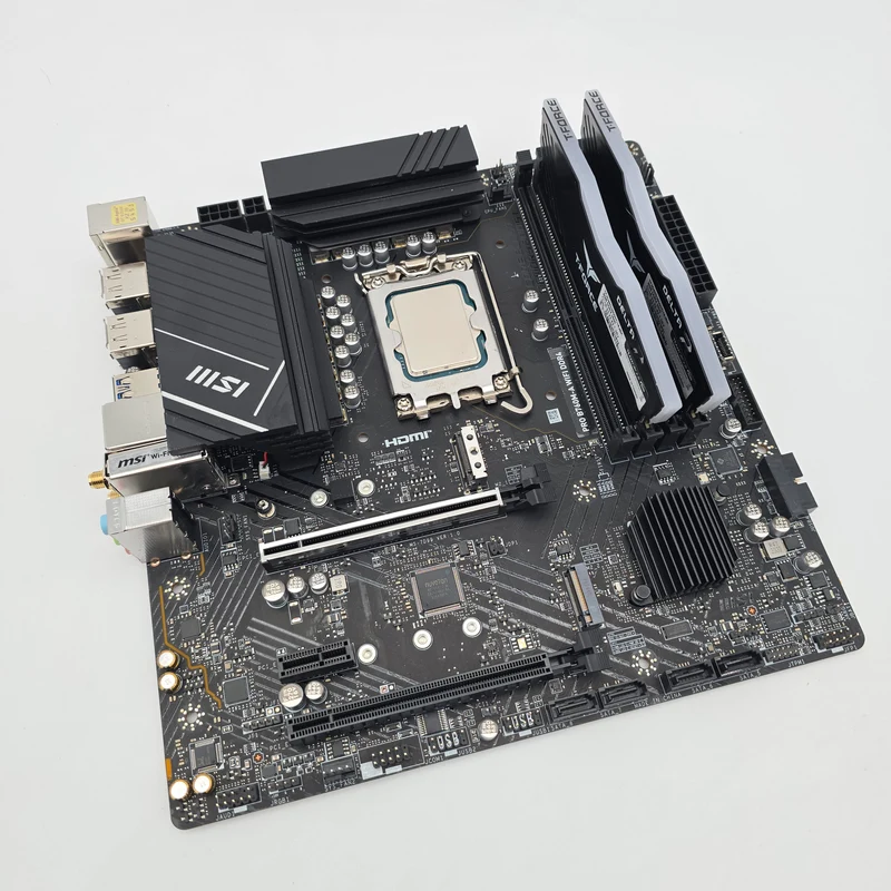 MSI Pro B760M-A WiFi DDR4 Gaming Motherboard, Intel Core i5-12400F, Teamgroup T-Force Delta R 16GB DDR4 3600MHz Desktop Gaming Memory RAM Combo
