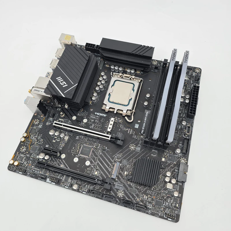 MSI Pro B760M-A WiFi DDR4 Gaming Motherboard, Intel Core i5-12400F, Teamgroup T-Force Delta R 16GB DDR4 3600MHz Desktop Gaming Memory RAM Combo