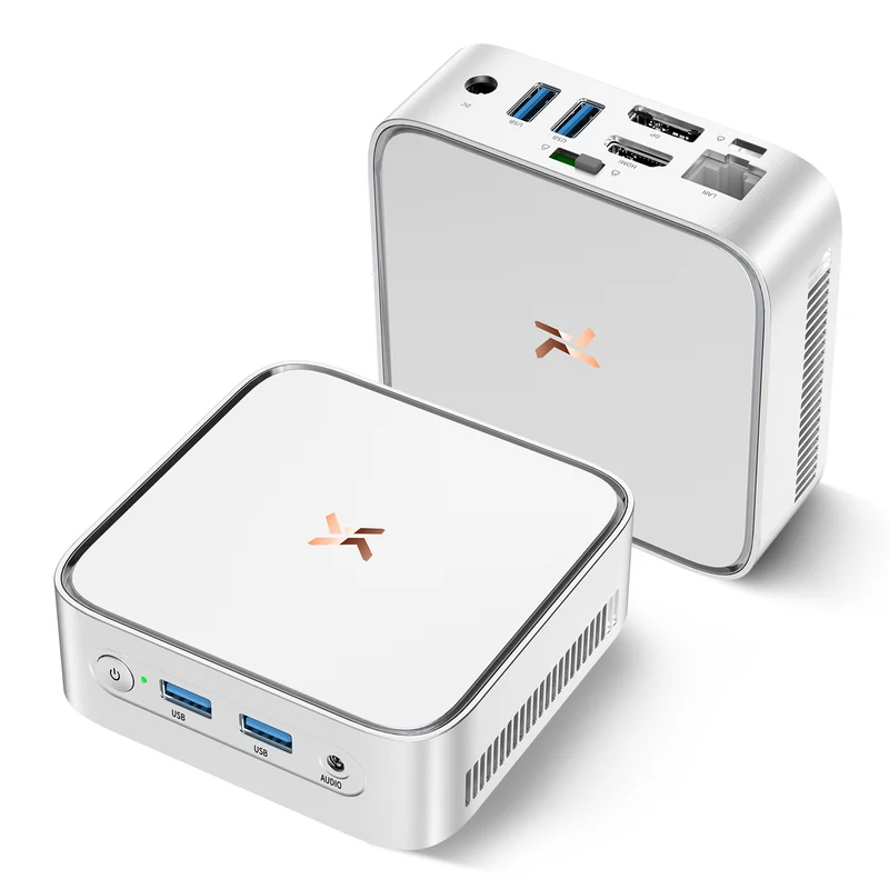 Huidun H80 Mini PC AMD Ryzen 5 3500U(MAX 3.7GHz), 16GB 512GB, Office Home Computer, Dual Display, WiFi 5 BT4.2, 3-Years Warranty, for Laptop, Monitor (Silver)