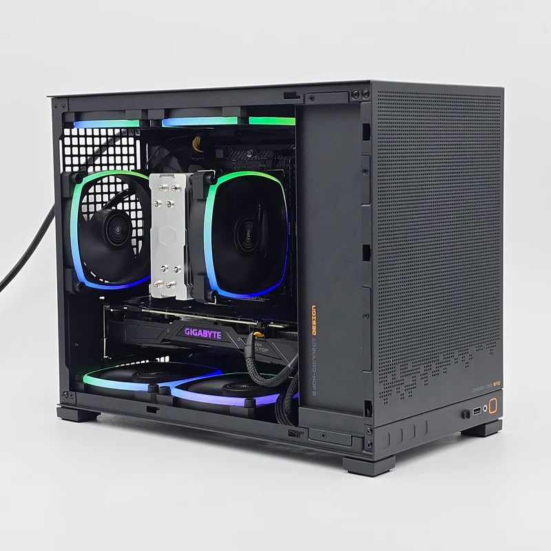 GTX 1070 Ti, Intel 9600KF, 1TB NVMe, 32GB DDR4 RAM, Custom Micro-ATX Gaming PC