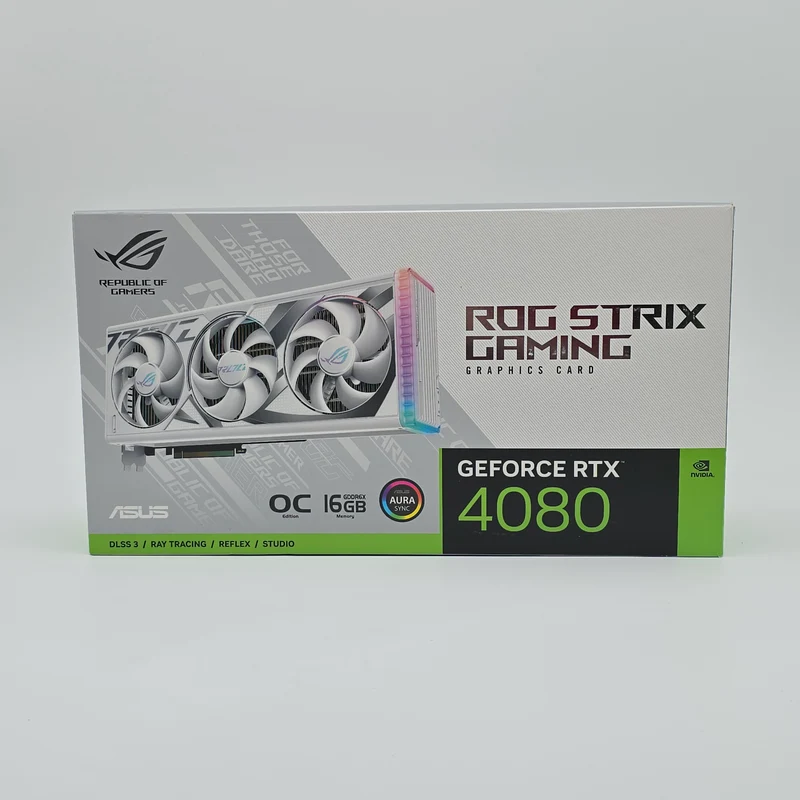 RTX 4080 ASUS ROG STRIX OC White 16GB, NVIDIA Gaming Graphics Card GPU