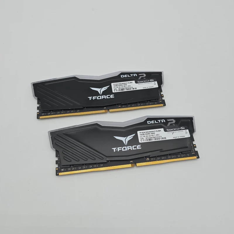 Teamgroup T-Force Delta 32GB DDR4 Black, 3600MHz, CL18-22-22-42, Desktop Gaming Memory RAM (2x16GB)