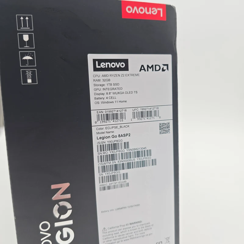 Lenovo Legion Go 2, Ryzen Z2 Extreme, 32GB DDR5, 1TB NVMe SSD, 8.8" 144Hz 1200p OLED, Windows Gaming Handheld Console