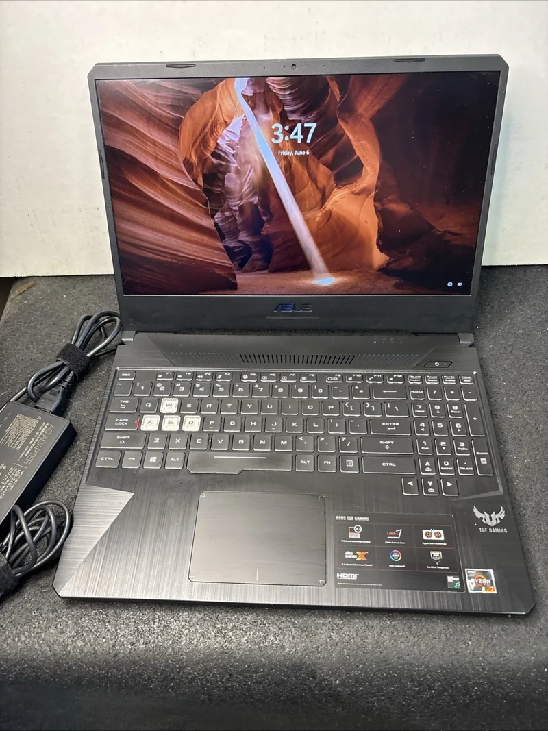ASUS TUF Gaming Laptop AMD RYZEN 7-3750H @ 4.00 GHz, GeForce GTX 1650 (8GB DDR4, 512GB SSD) 15.6” Full HD IPS-Type, 120Hz, Gigabit Wi-Fi 5, Windows 11, RGB KEYBOARD, FX505DT
