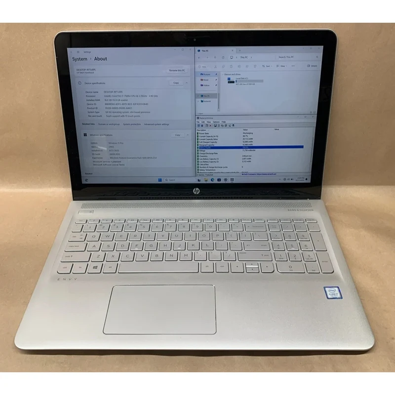HP Envy Notebook 15-AS182CL, 15.6" Touchscreen Laptop, Intel Core i7-7500U @ 2.7GHz (16GB RAM, 1TB HDD) Backlit Keyboard, Windows 11 Pro