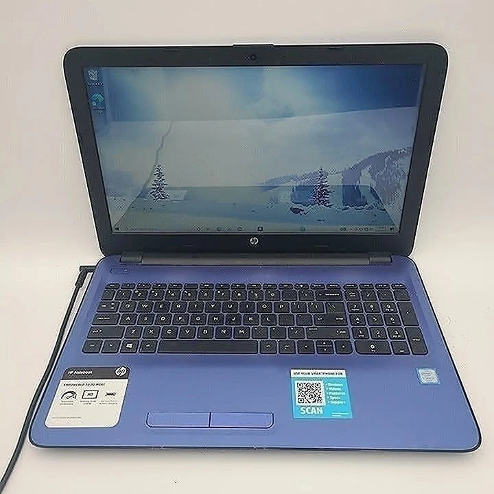 HP 15-ay015dx 15.6" Laptop, Intel Core i3 (12GB DDR4, 250GB SSD) WINDOWS 11 CD/DVD, Blue Color