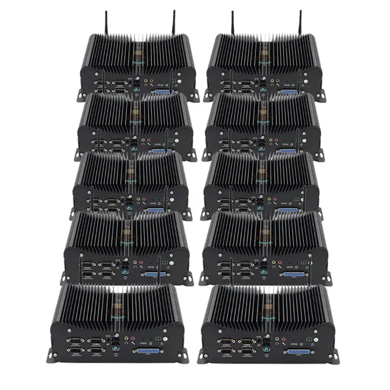 Lot of 10 Intel i7 10510U Industrial Mini PC with COM GPIO LPT Ports