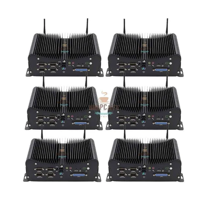 Lot of 6 Intel i7 10510U Industrial Mini PC with COM GPIO LPT Ports