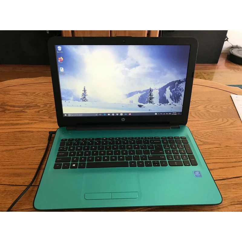 HP 15-AY020DS NOTEBOOK, 15.6" LAPTOP INTEL N3710 @ 1.60GHZ (8GB RAM, 1TB HDD) WINDOWS 10, CD DVD, GREEN