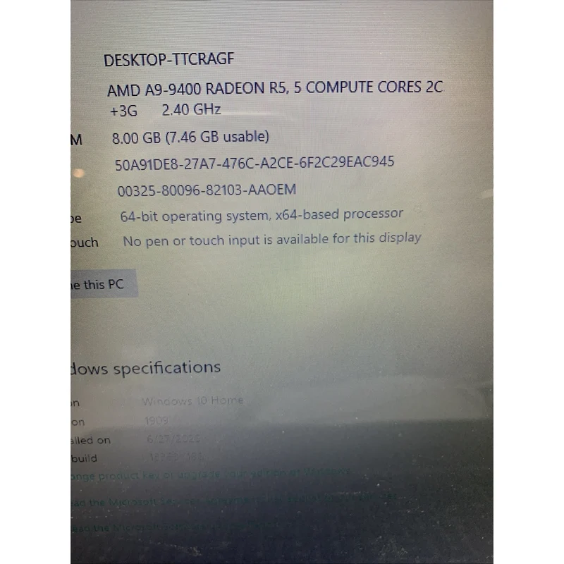 Purple Dell Inspiron 15 5565 15.6" AMD A9-9400 @ 2.4GHz, Radeon R5 Graphics (8GB RAM, 1TB HDD) Windows 10, CD DVD, Webcam, Ethernet, HDMI, 3X USB